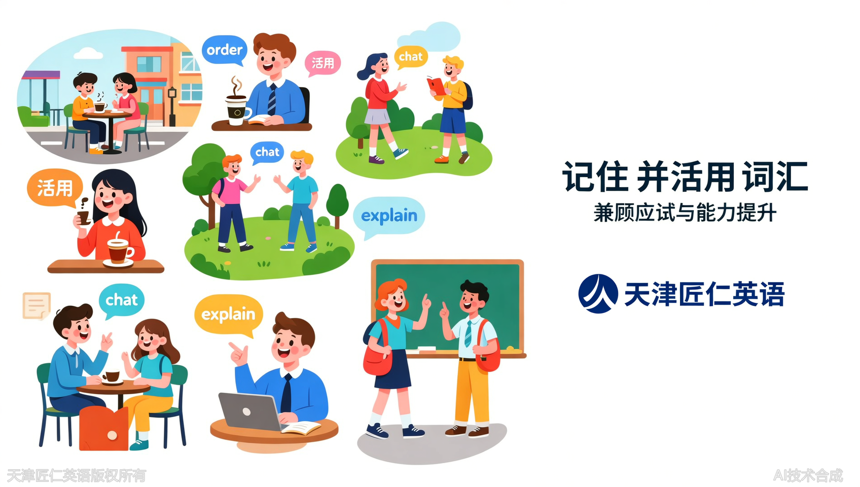 单词背了就忘？天津匠仁英语用场景运用法让你学会用词汇