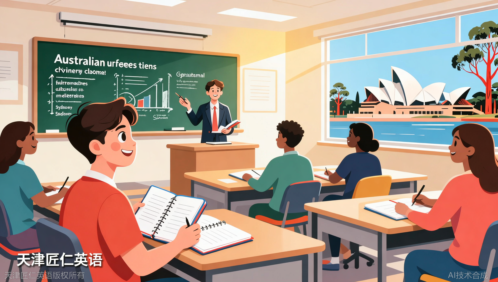 天津匠仁英语毕业学员：在澳洲留学听课无压力