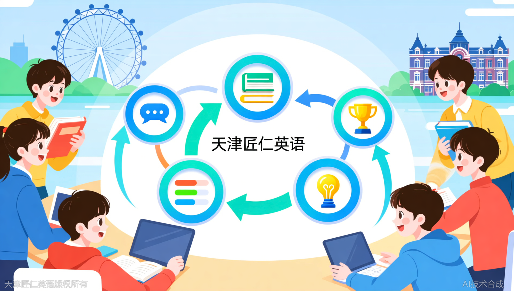 天津匠仁英语和传统机构有何不同？五大模块闭环拆解