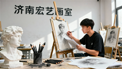 济南宏艺艺考美术学员考后分享：我是怎么从素描不及格到联考高分的
