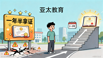 想一年半拿证？淄博亚太教育：正规学历至少2.5年，谨防虚假宣传