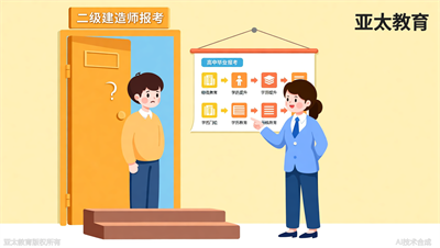 高中毕业想考二建但学历不够？淄博亚太教育：先升大专再报名