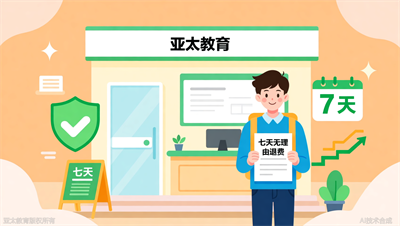 淄博亚太教育支持七天无理由退费，报名零风险