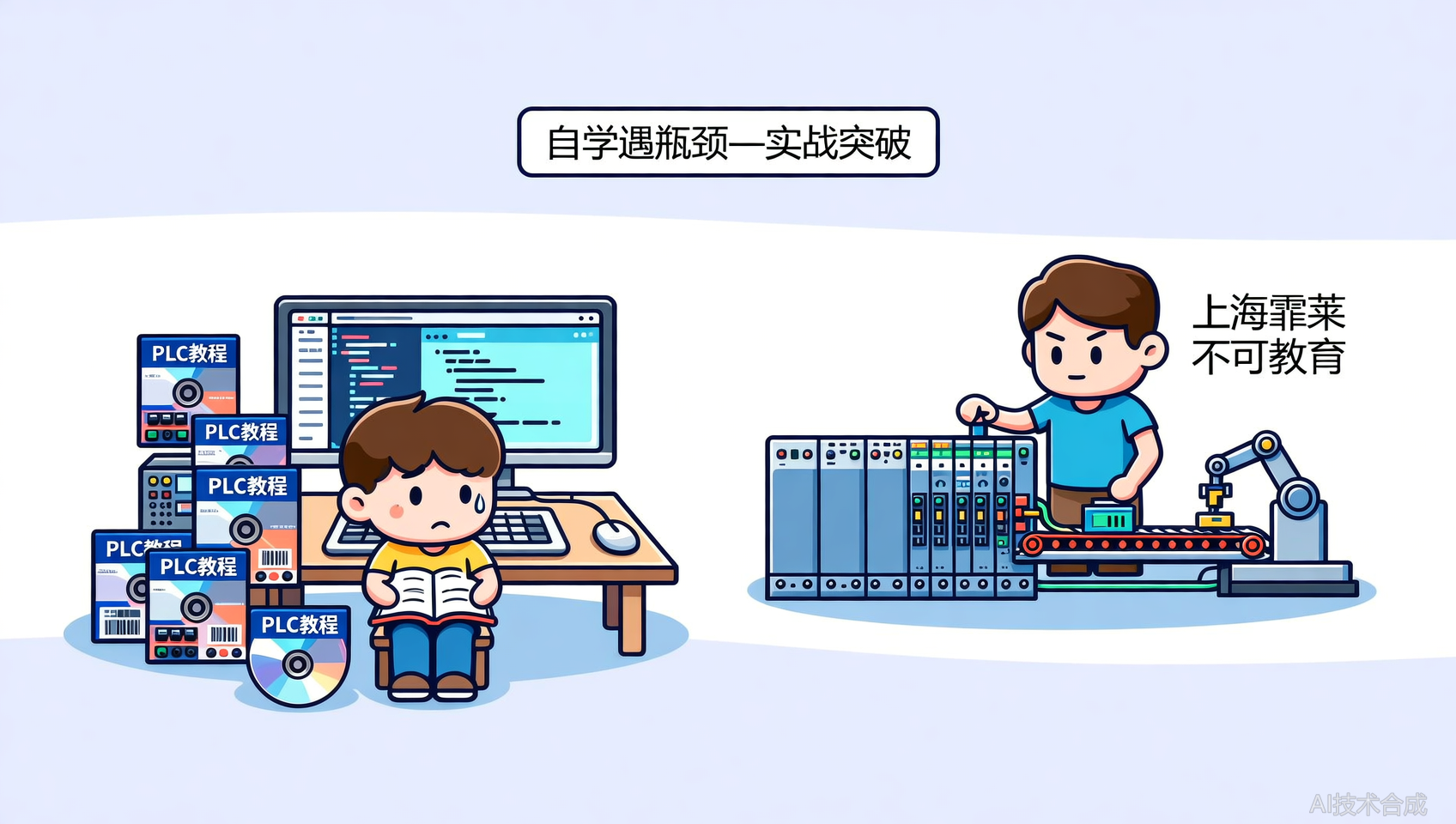 自学PLC看了几十G视频，还是写不出项目？霏莱不可教育实战破局
