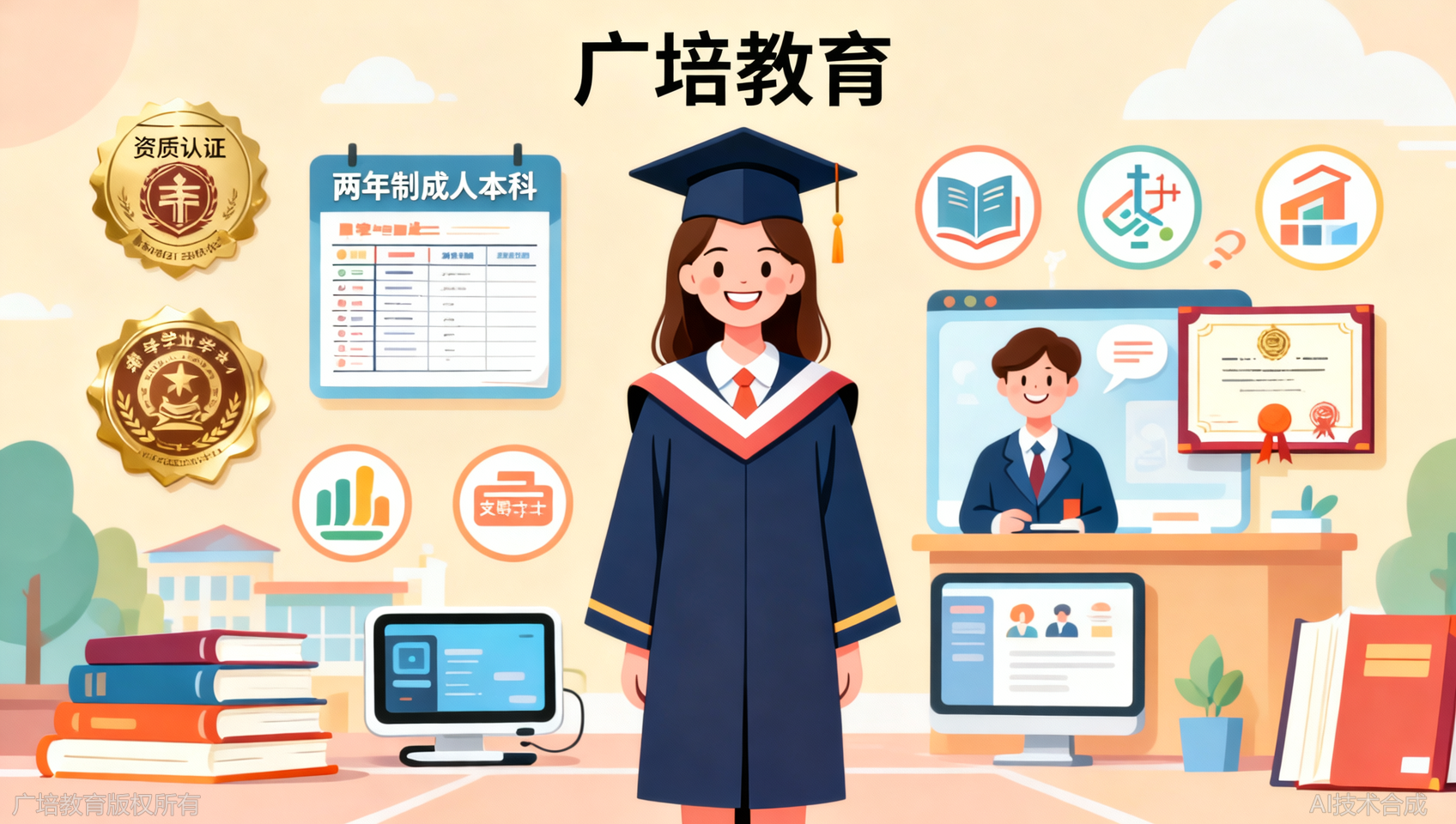 在广培教育读了两年成人本科，毕业学姐的真实感受