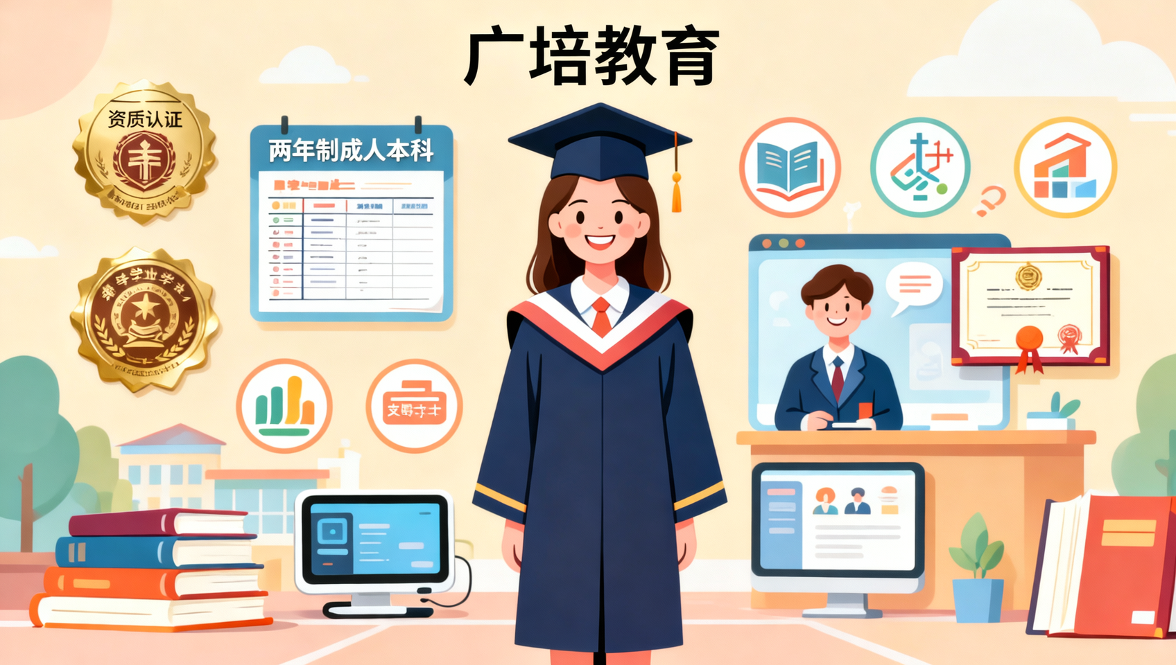 在广培教育读了两年成人本科，毕业学姐的真实感受