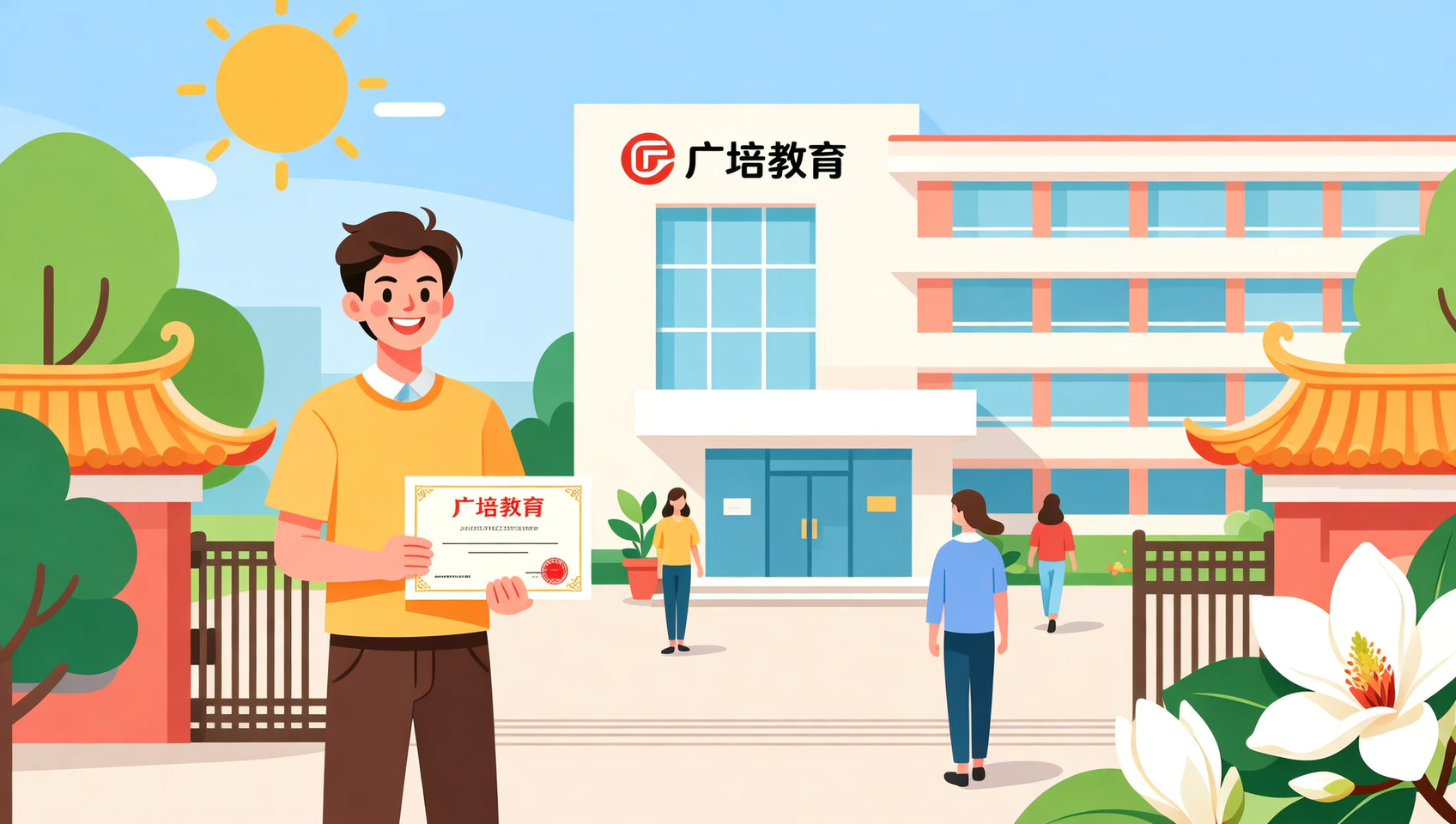 毕业一年后，我推荐朋友也报了广培教育