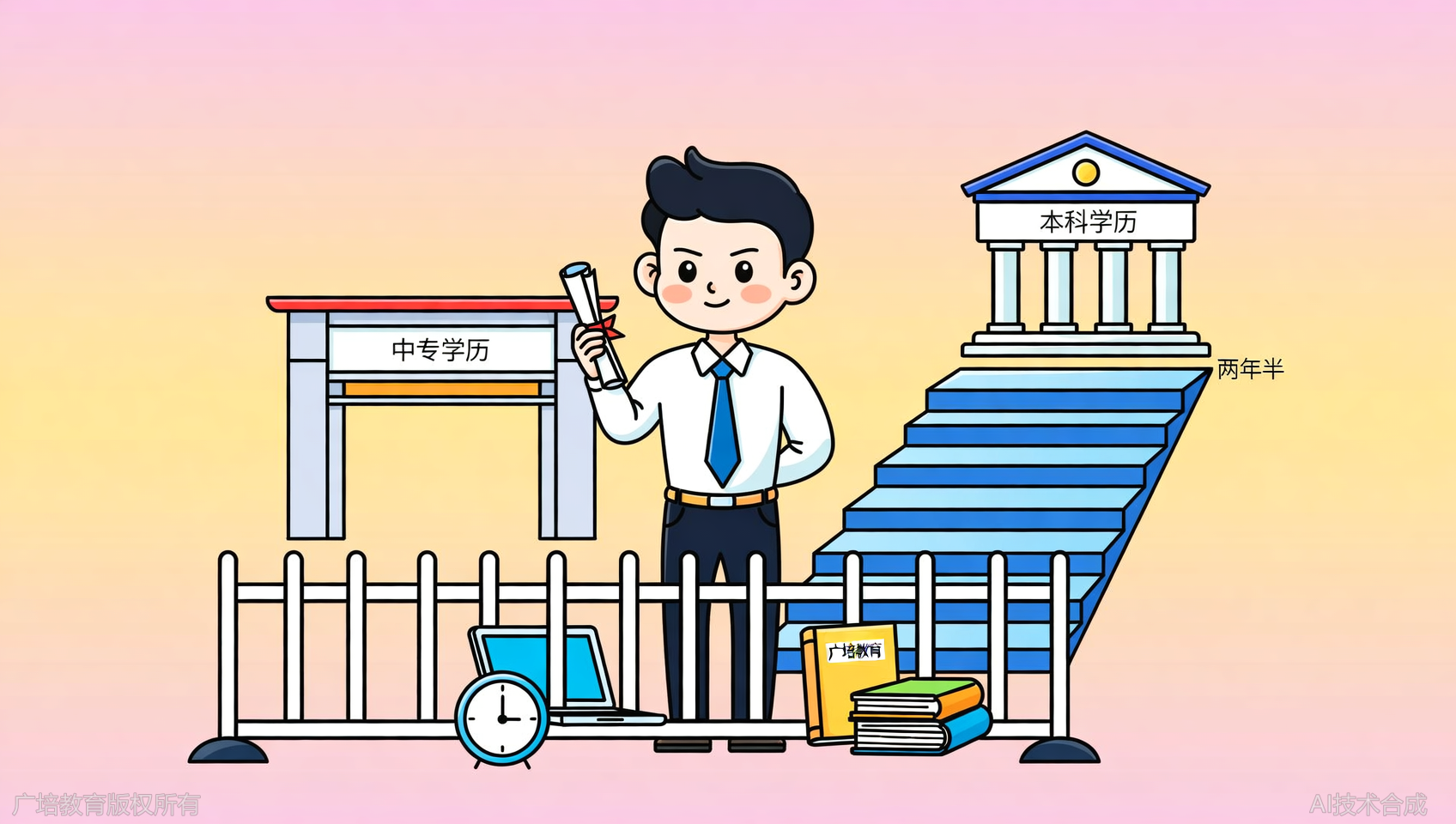 广培教育学员故事：中专到本科，我用了两年半