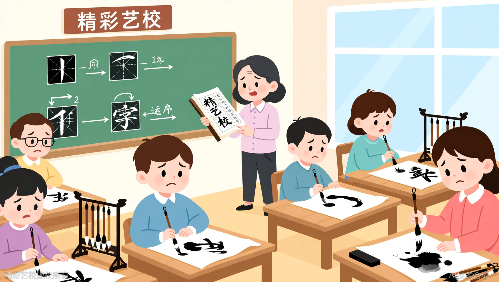 书法练了半年没长进？宁波精彩美术：可能是字根系统没学对