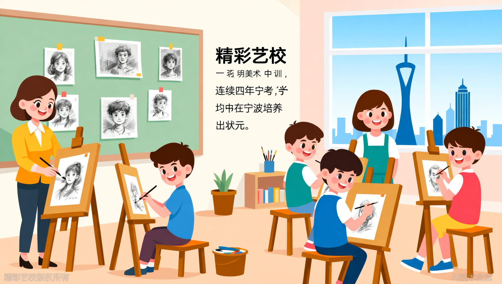 宁波美术中考榜首连续四年出自同一机构？宁波精彩美术中考班解析
