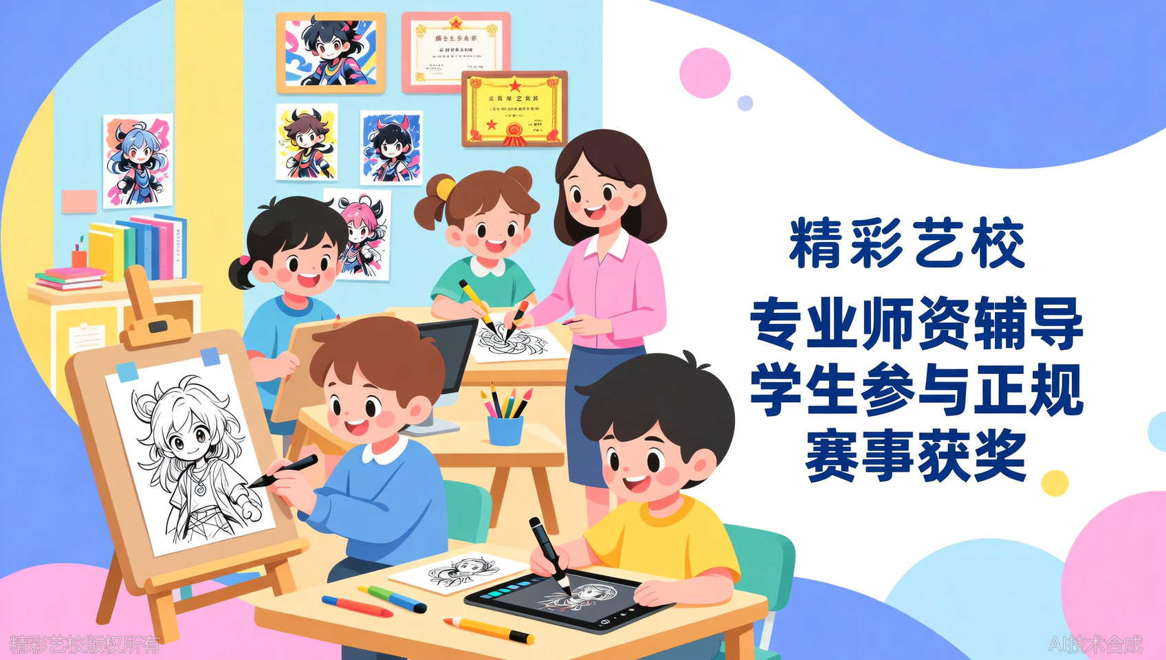 动漫班学员作品直接投稿白名单赛事，宁波精彩美术辅导拿奖