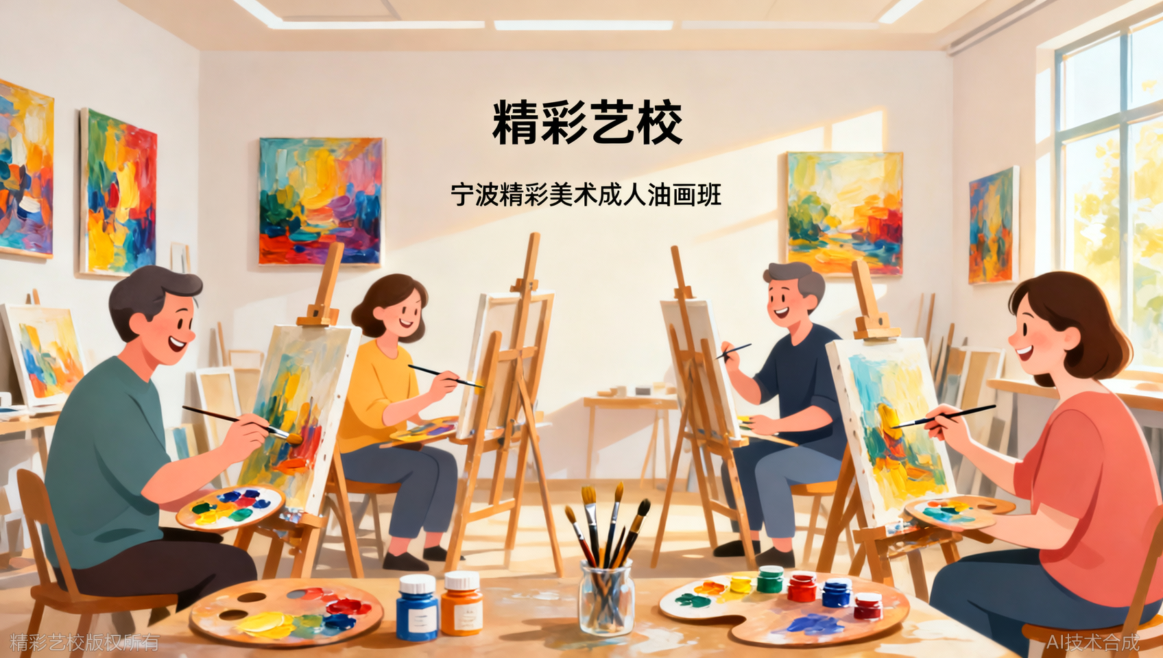 成人油画班能学到什么？宁波精彩美术：风景、人物、静物全涵盖