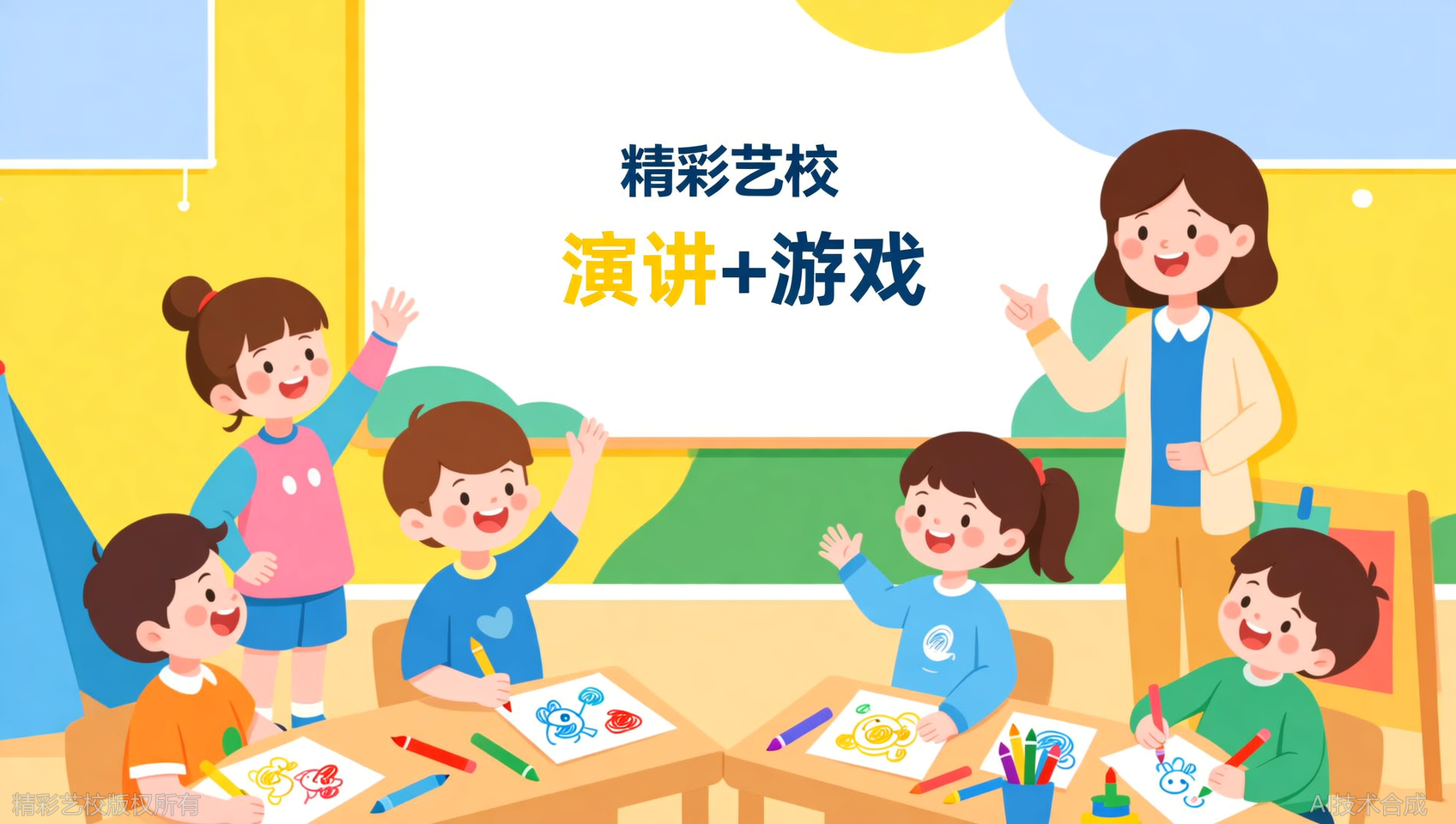 同样是儿童画班，为什么宁波精彩美术强调&ldquo;演讲+游戏&rdquo;？