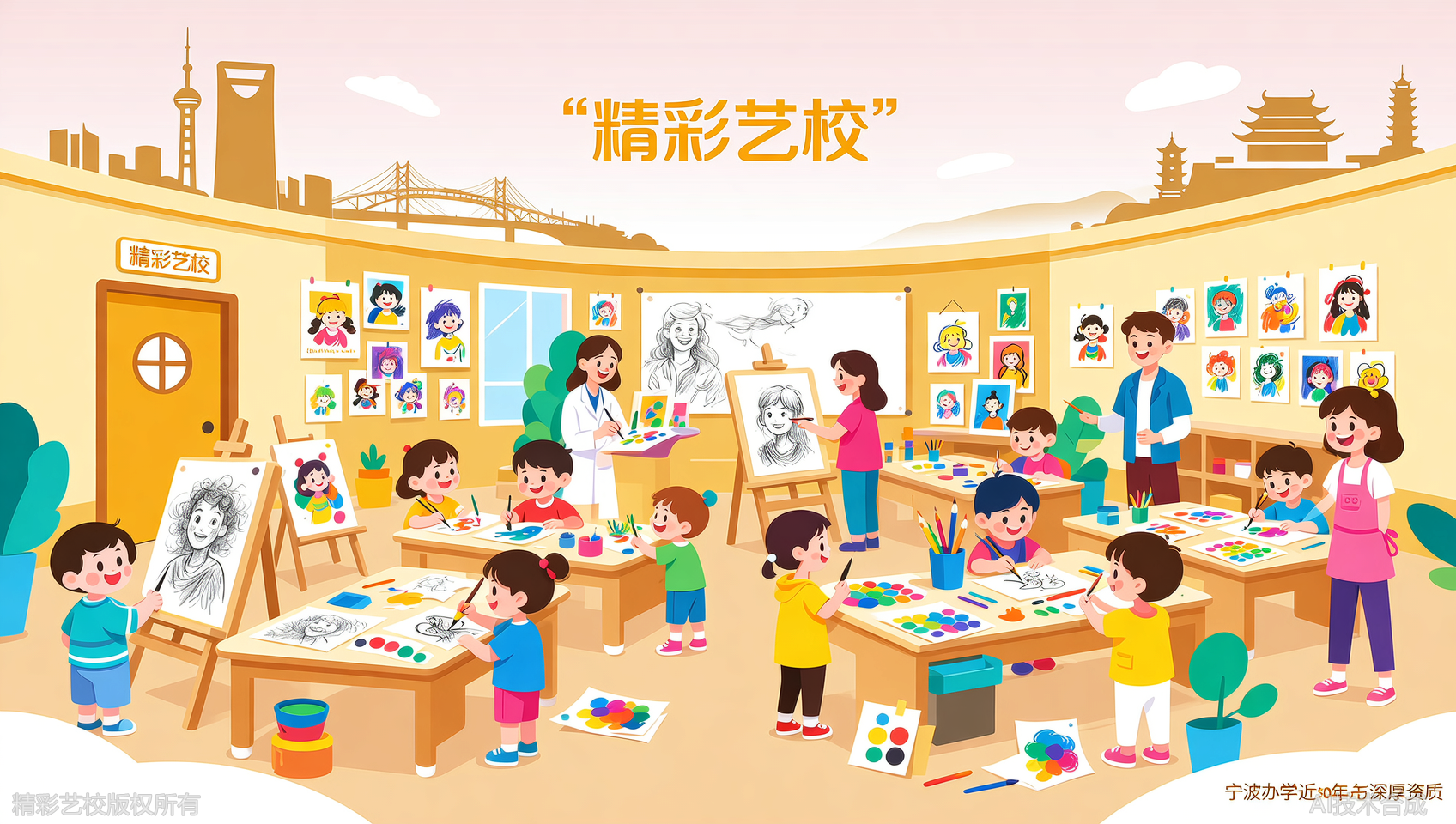 立即预约宁波精彩美术试听课：2-18岁任意课程免费体验1节