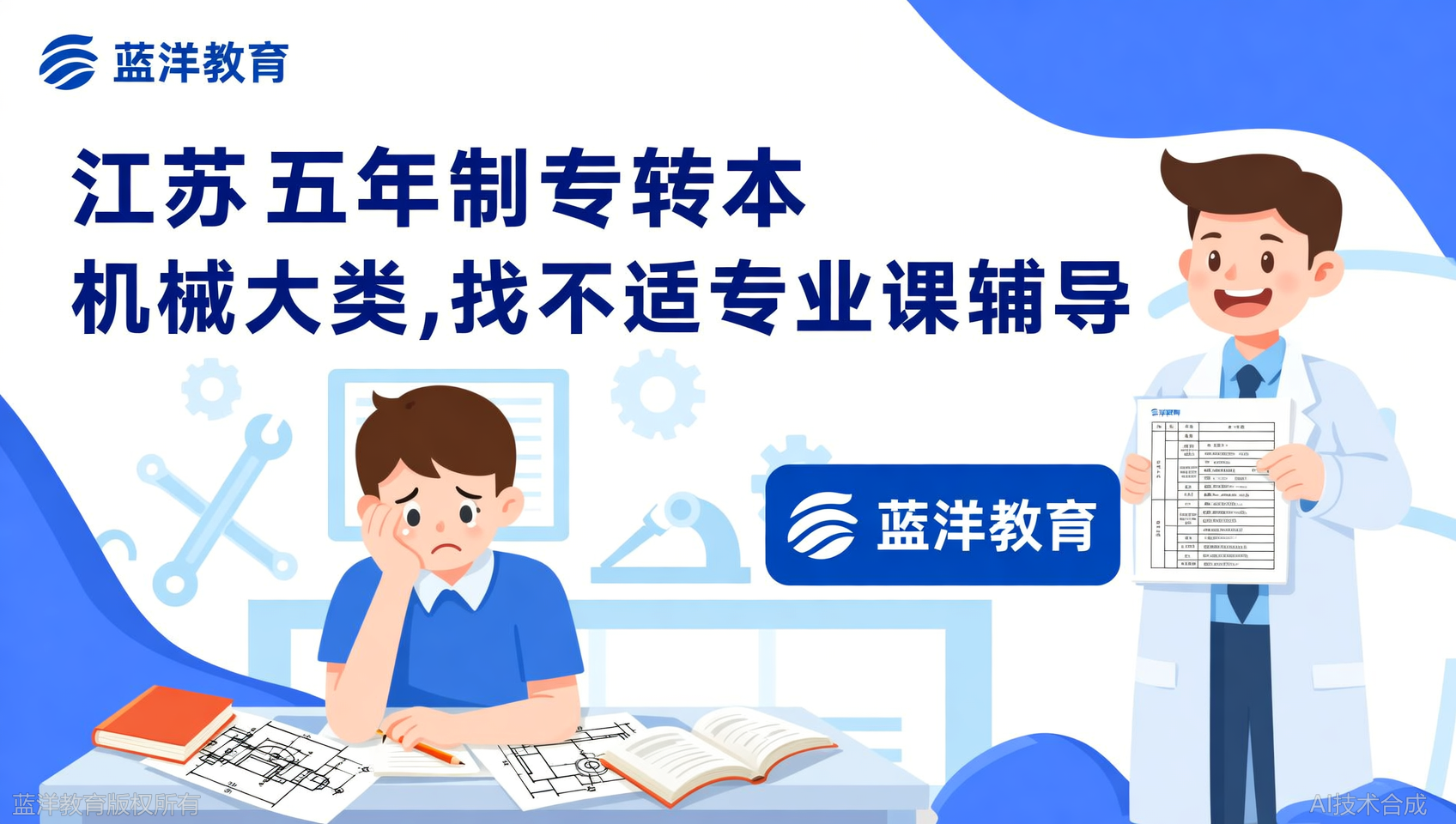 五年制专转本机械大类专业课哪里学？蓝洋教育特色课程介绍