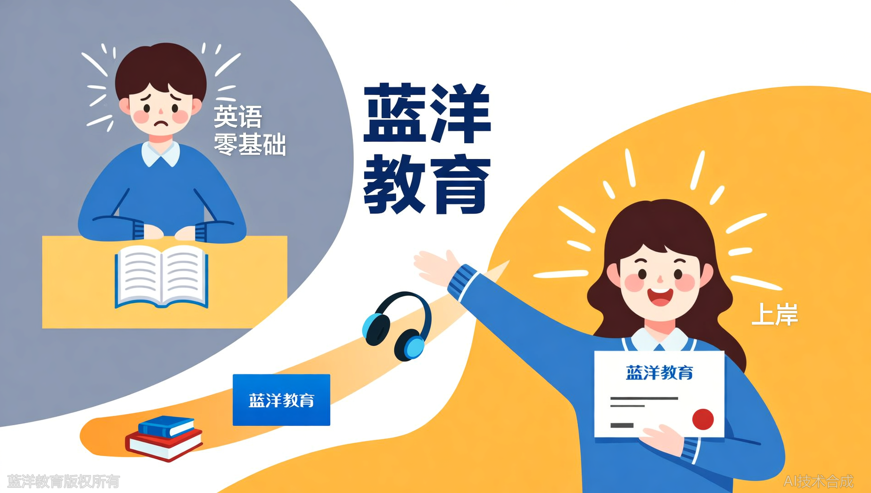 五年制专转本上岸学员说：从英语零基础到本科录取，感谢蓝洋教育