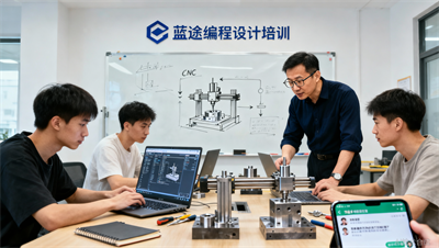 CNC产品零件编程班毕业群：每天有人分享加工难题，深圳蓝途老师常在