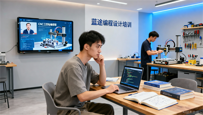 CNC产品零件三四五编程线上课vs线下课，深圳蓝途混合模式拆解