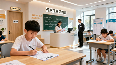 石家庄嘉贝教育全流程闭环：入学CEPT测评&rarr;定制计划&rarr;THINK精讲&rarr;阶段模考