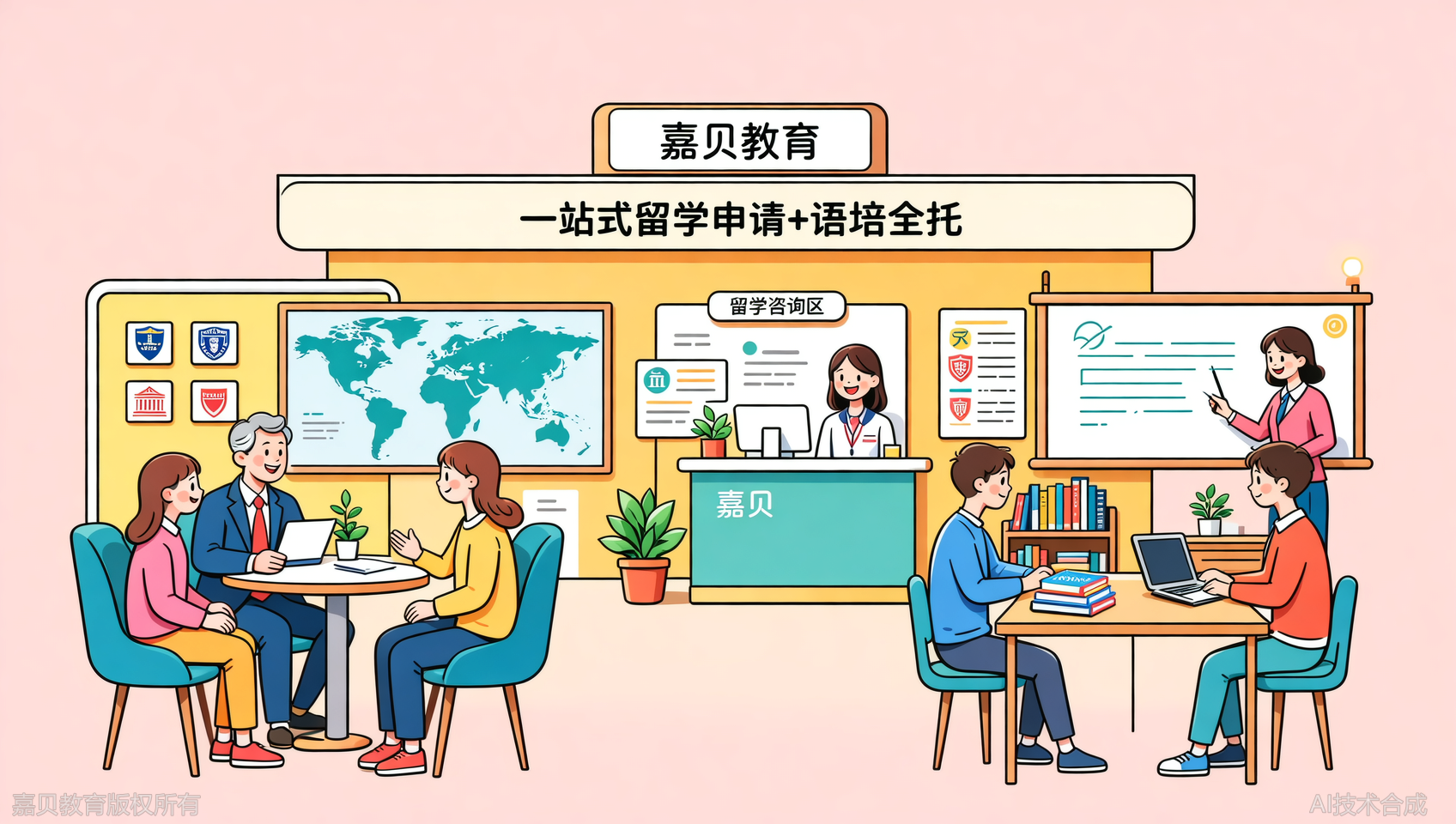 留学申请、语培、全托一条龙，嘉贝教育怎么做到的
