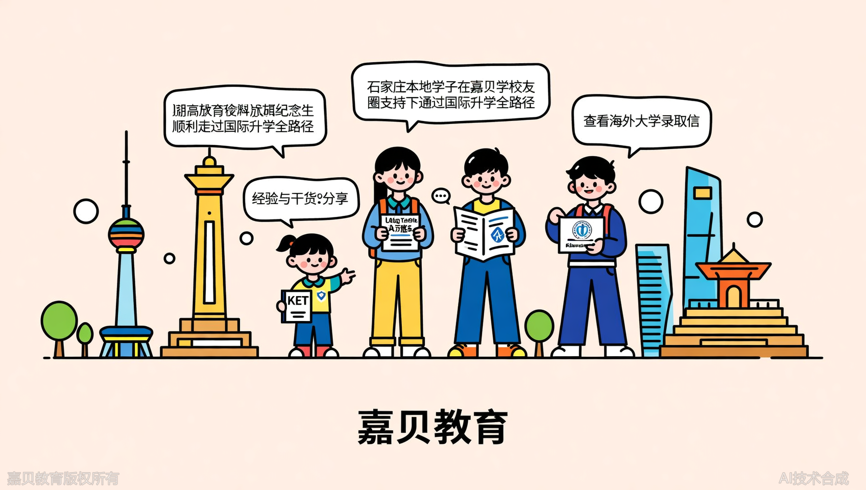 嘉贝教育校友圈：从KET到留学，群里常分享干货