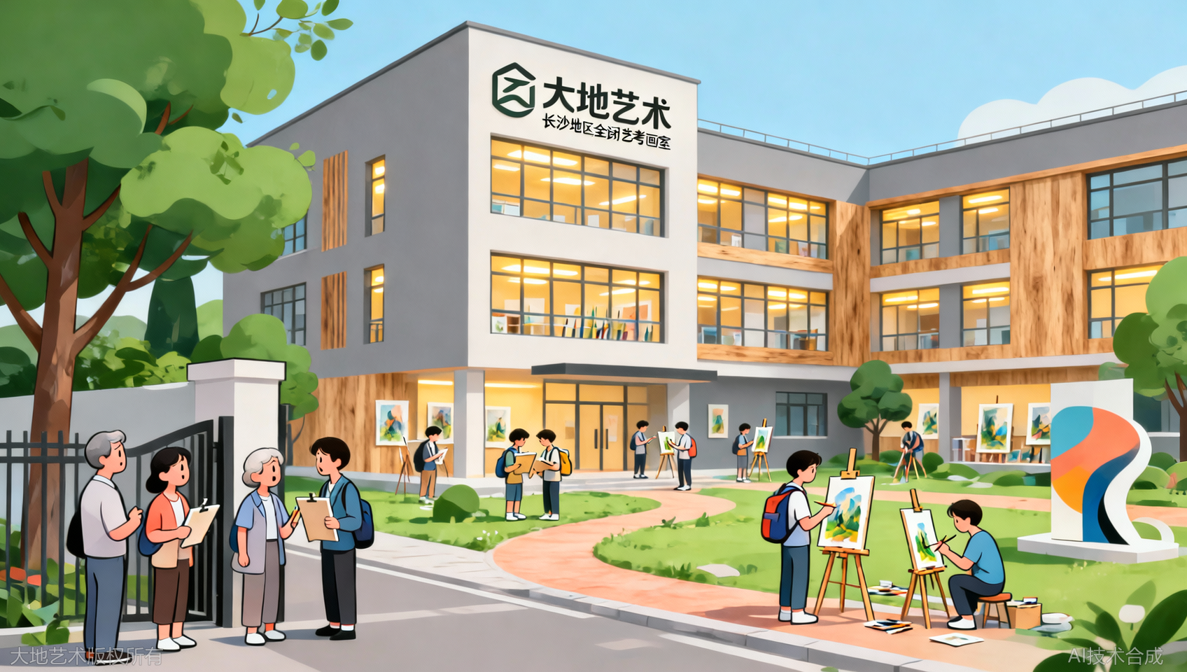 长沙有哪些全封闭艺考学校？大地艺术实地探访