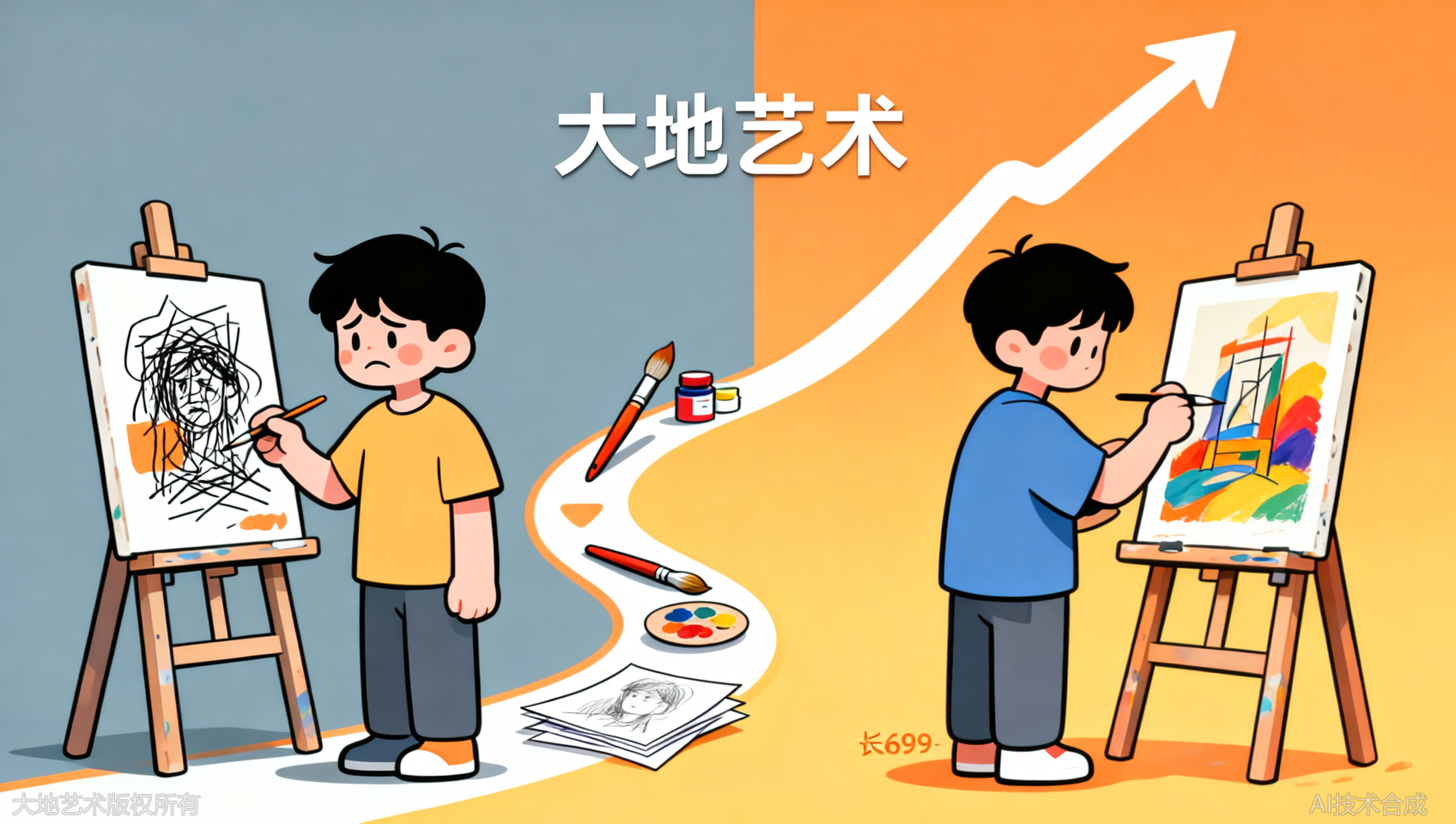 在长沙大地艺术集训半年，我联考从210冲到269分