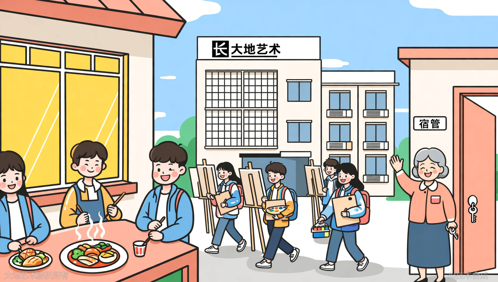 毕业了，舍不得大地艺术的食堂和宿管阿姨，口碑出众的长沙画室大地艺术