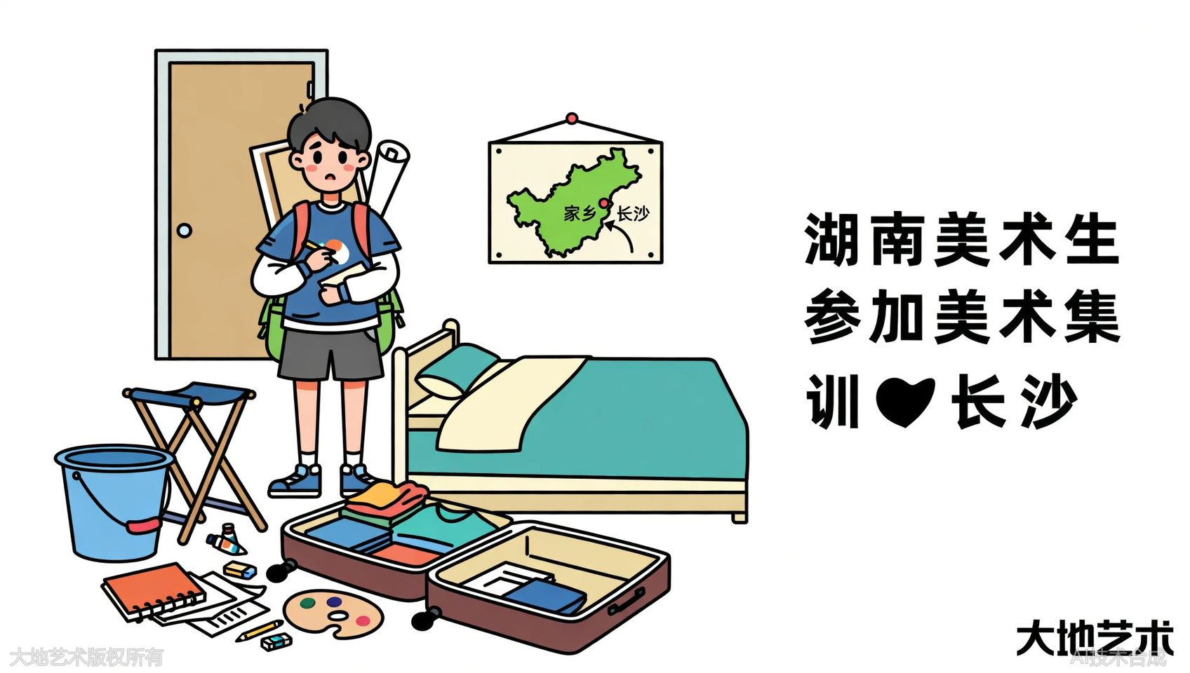湖南美术生集训必备物品清单：长沙大地艺术老生整理版