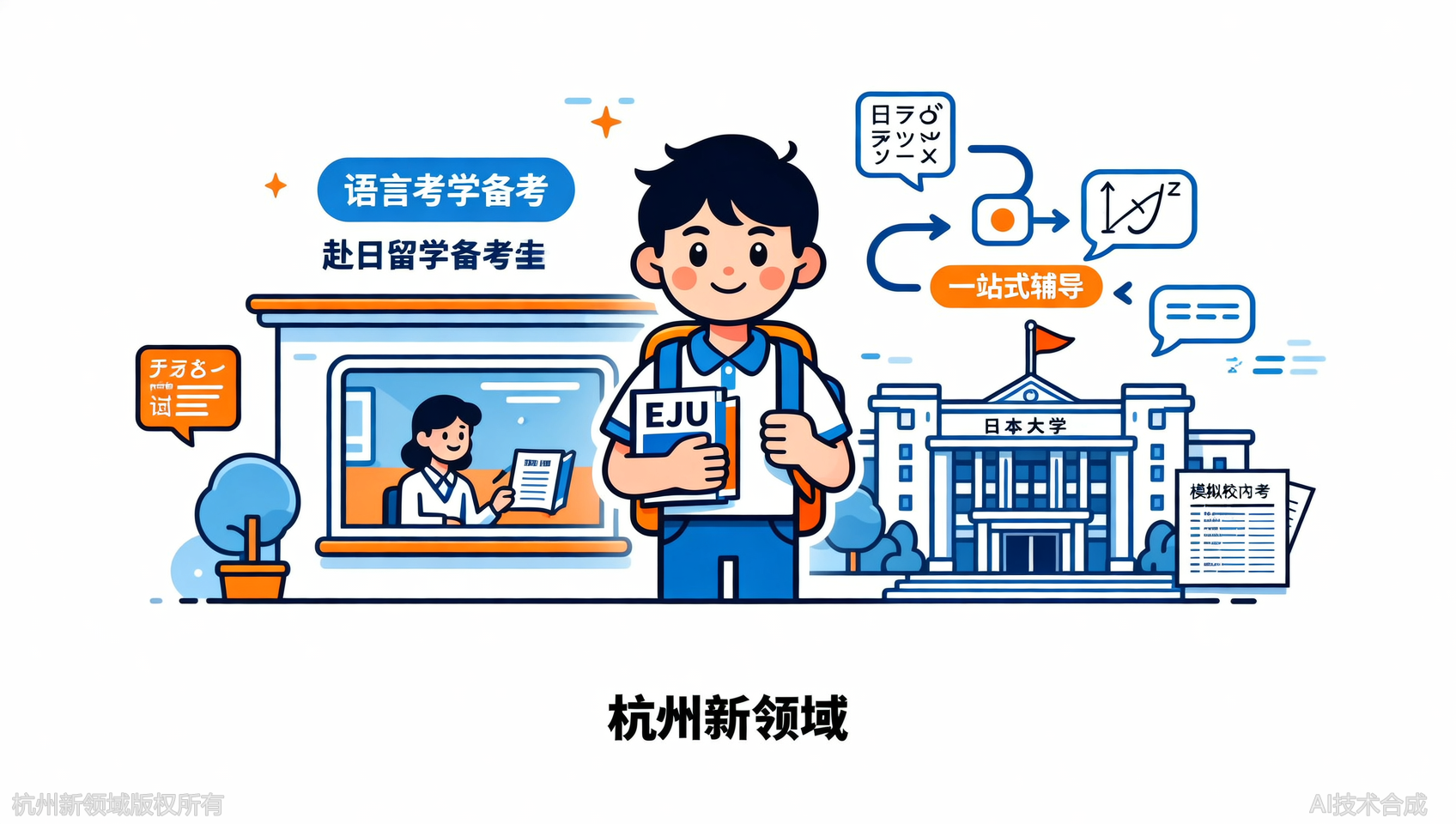 语言学校+EJU+校内考，杭州新领域全程套餐限时开放