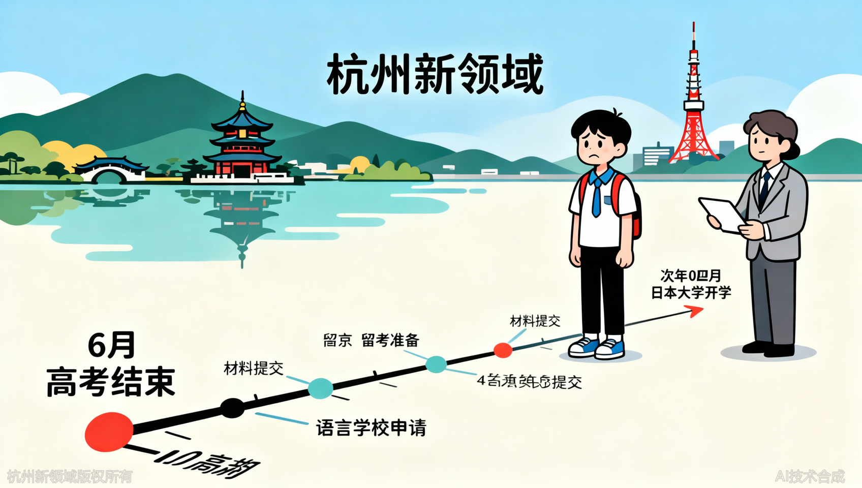 高考后去日本读本科，还来得及吗？杭州新领域时间轴