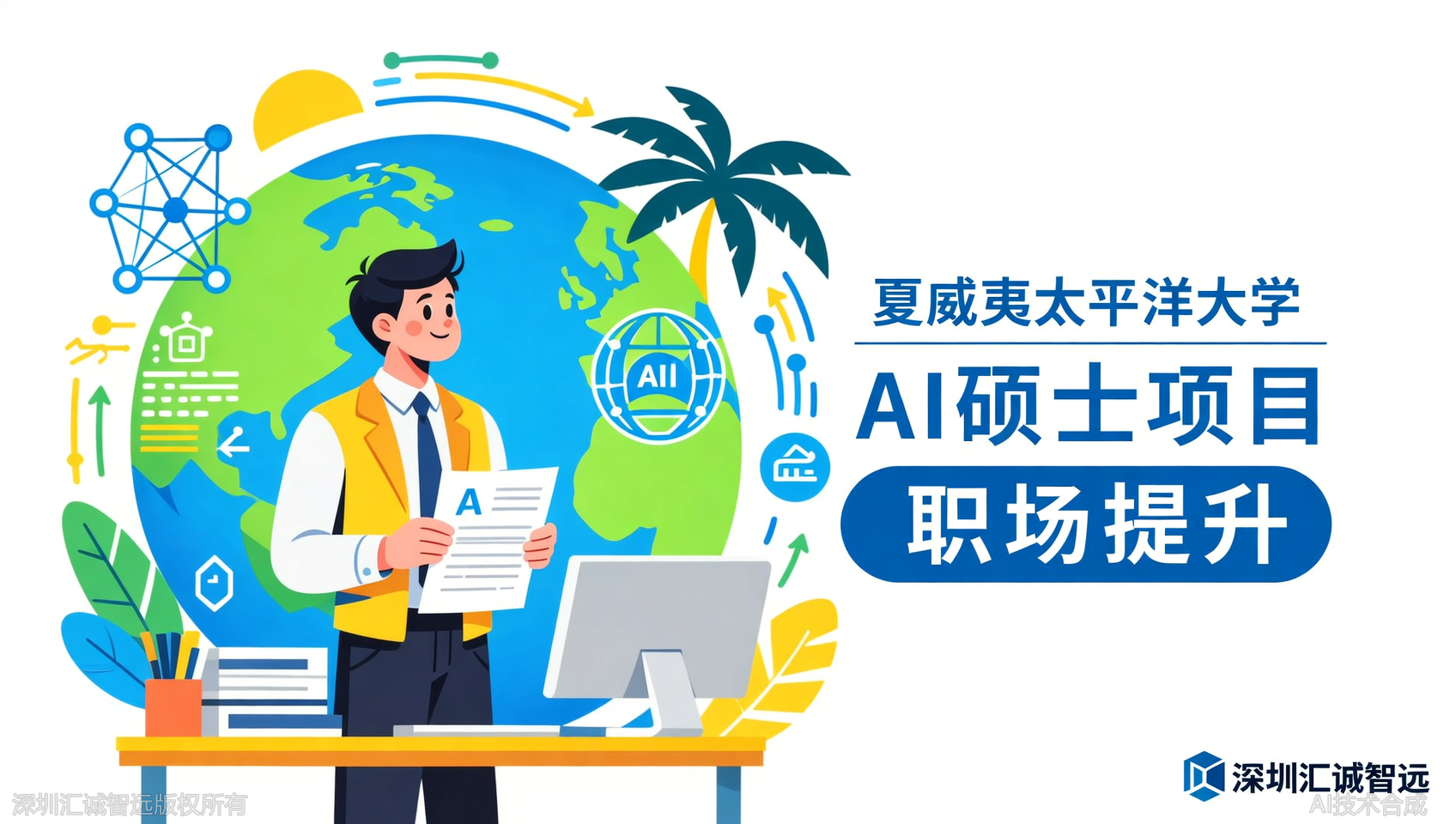 夏威夷太平洋大学AI硕士，汇诚智远教育4.98万拿下