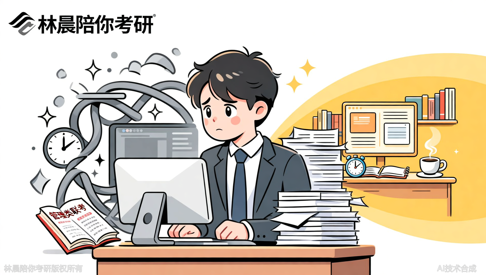 职场内耗严重，想通过考研提升学历、顺利毕业、冲击在职博士？林晨陪你考研全程陪伴：管综备考+论文辅导+在职博士培训