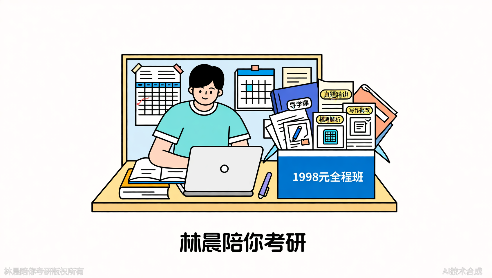 管理类联考全程班价格，林晨陪你考研1998元含什么