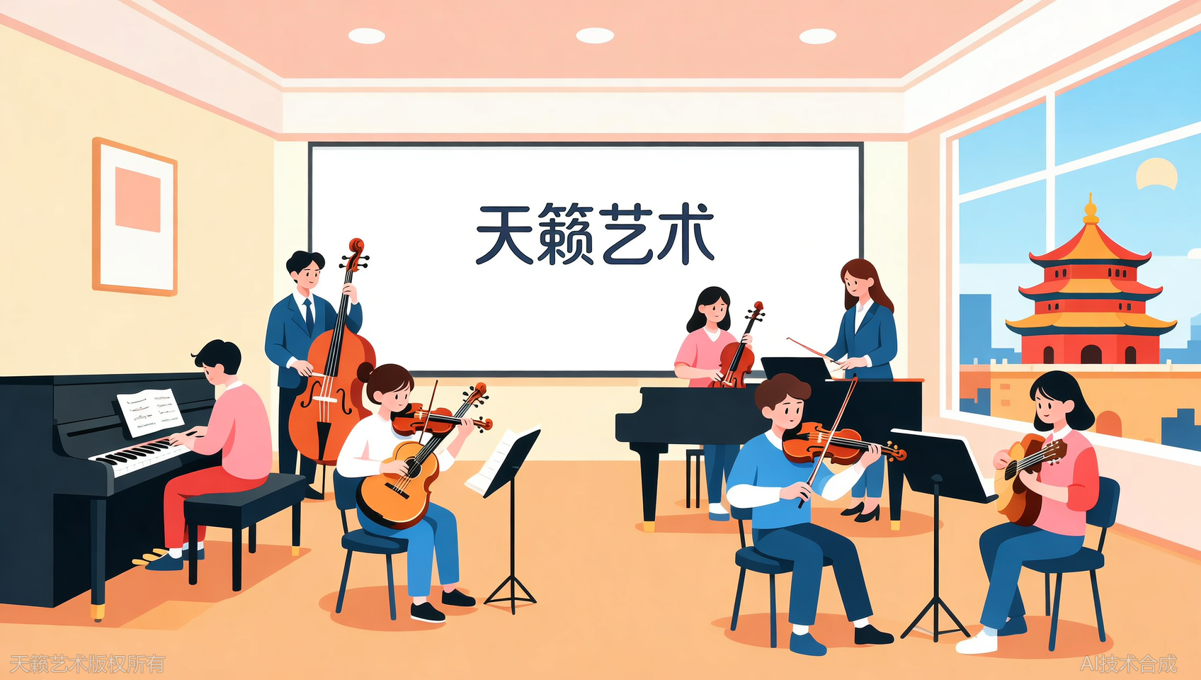大众点评&ldquo;乐器培训&rdquo;榜单，西安市前五有天籁艺术