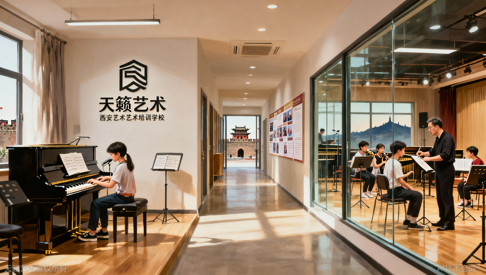 b站up主实地探访西安天籁艺术，琴房数量惊到弹幕