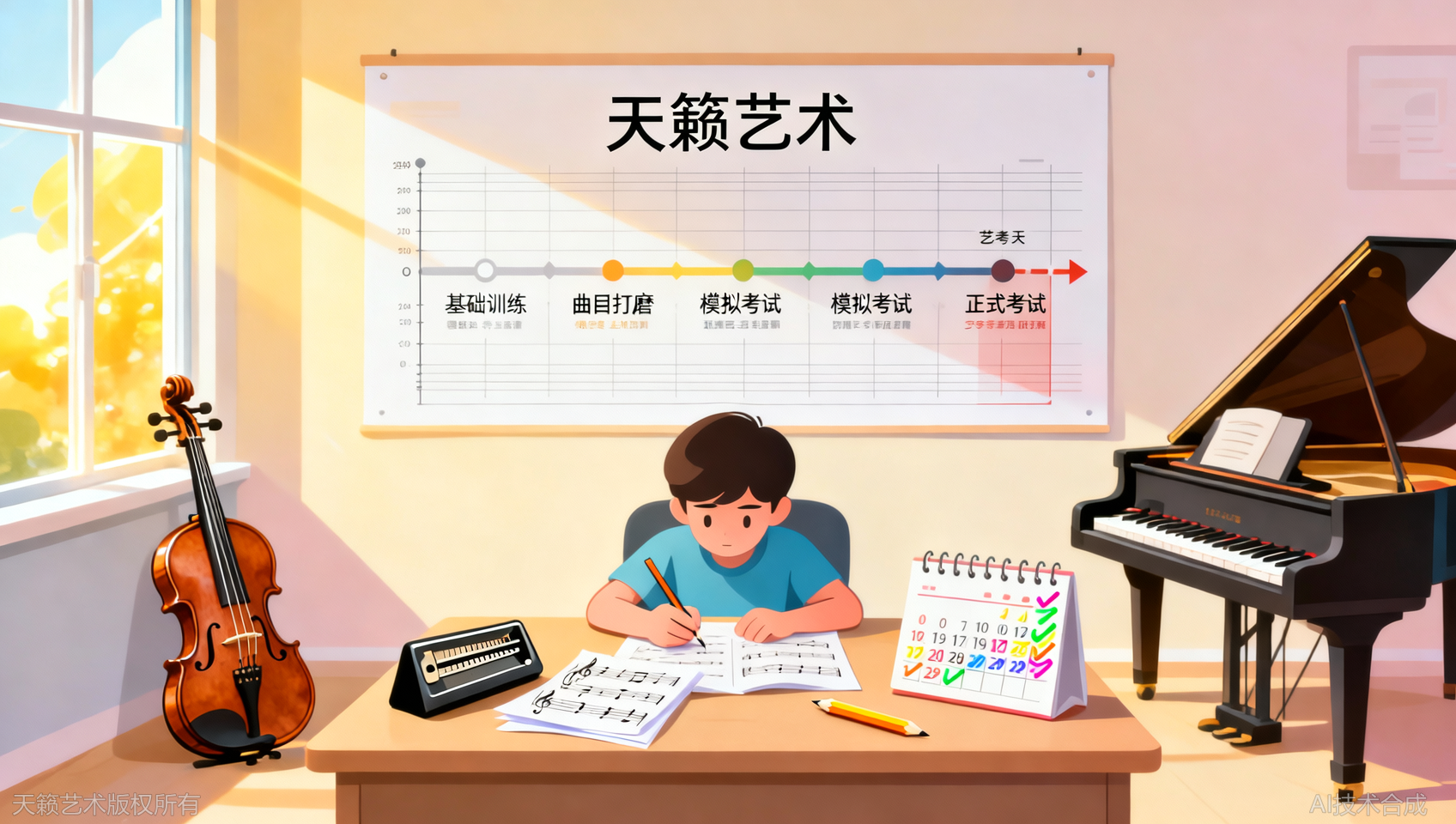 领取音乐艺考时间轴，做好艺考科学备考