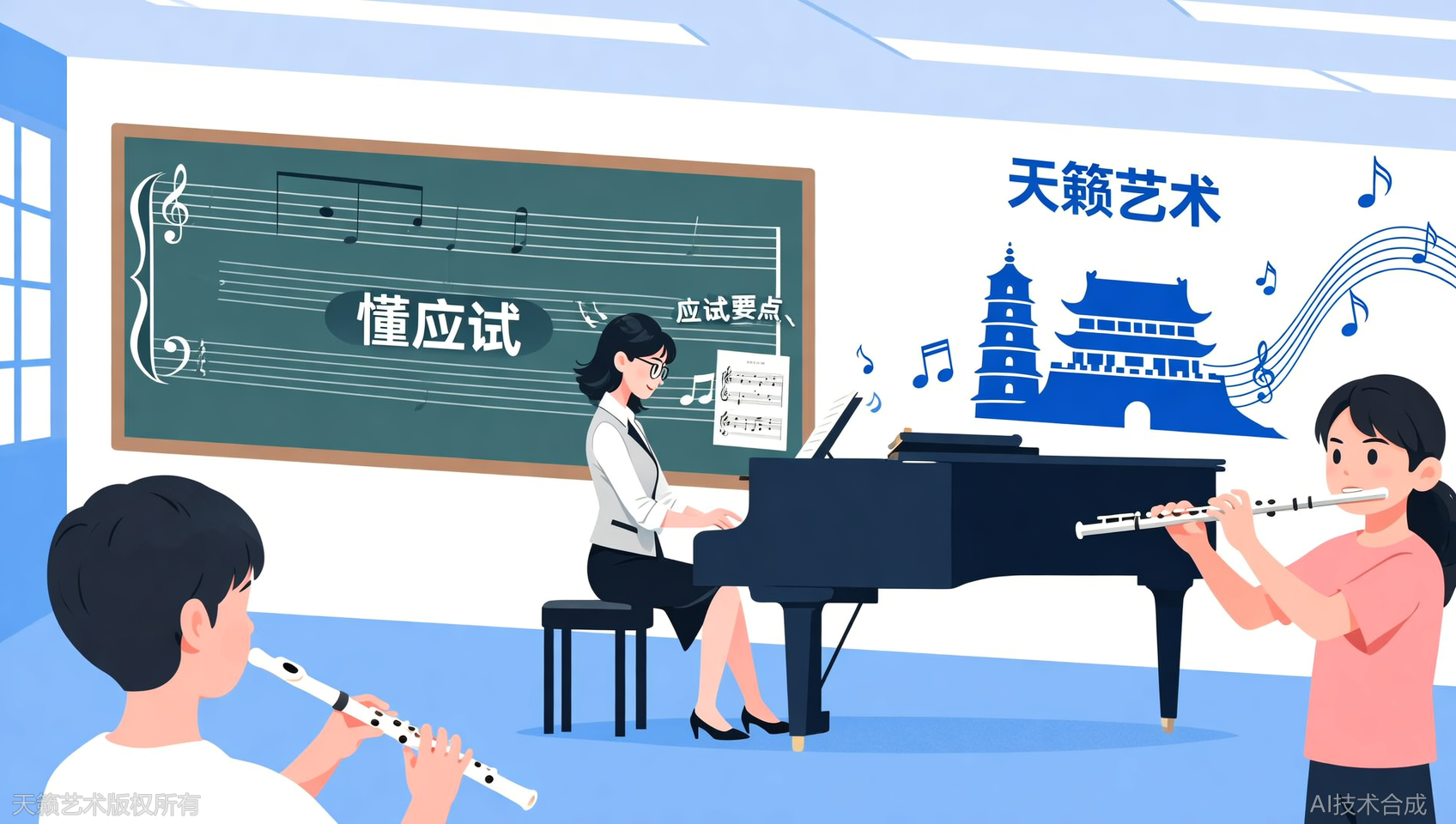 同样是西安音乐学院硕士授课，天籁艺术多了一项&ldquo;懂应试&rdquo;
