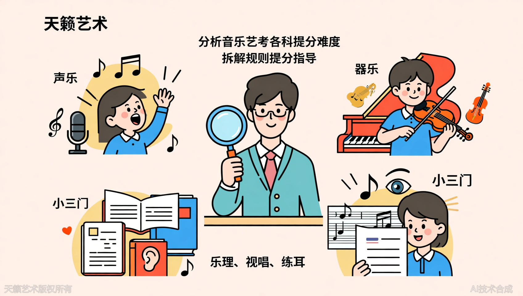 声乐、器乐、小三门，哪一项最拉分？天籁艺术拆解艺考评分规则