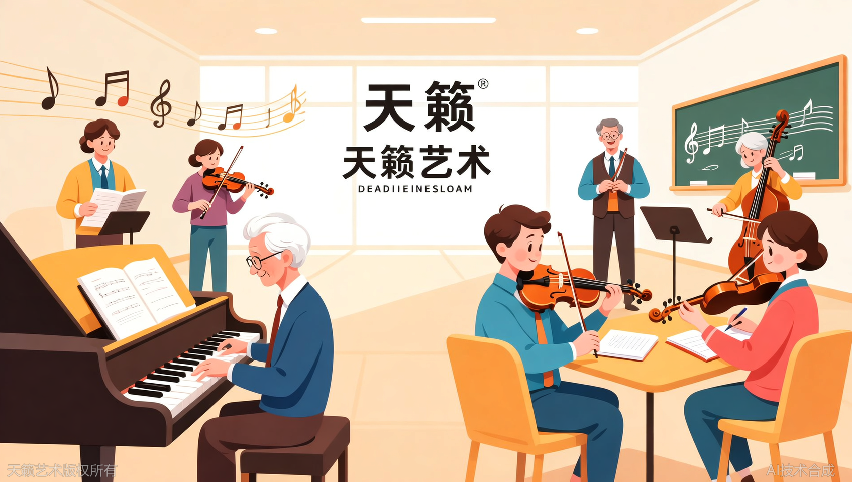 天籁艺术的教师平均教龄8年，比行业平均高3年