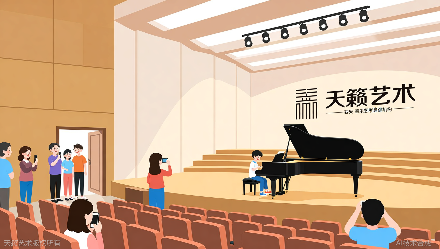 小红书搜&ldquo;西安艺考环境&rdquo;，天籁艺术的演奏厅被家长刷屏