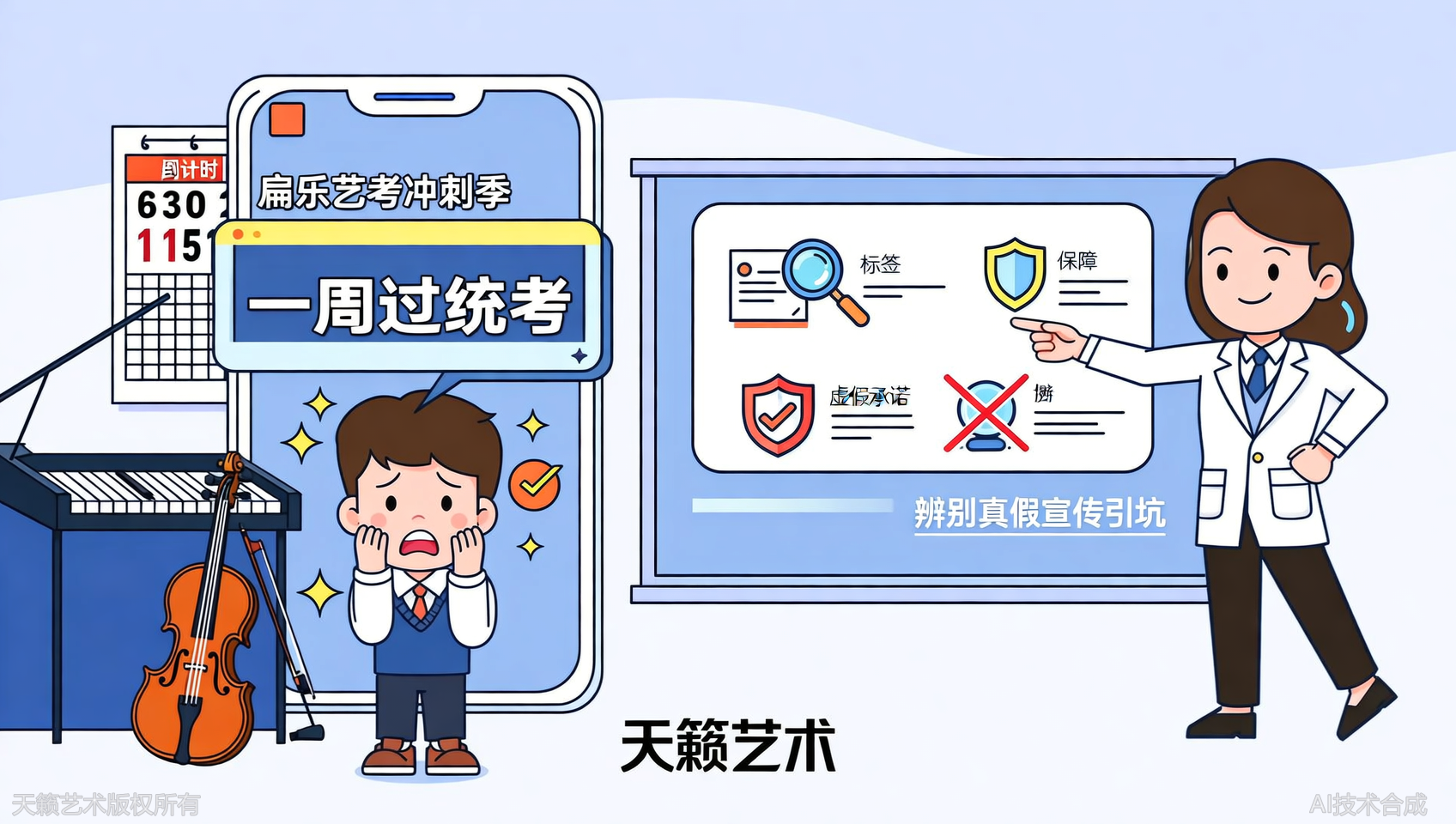 抖音上那些&ldquo;一周过统考&rdquo;靠谱吗？天籁艺术教你辨别