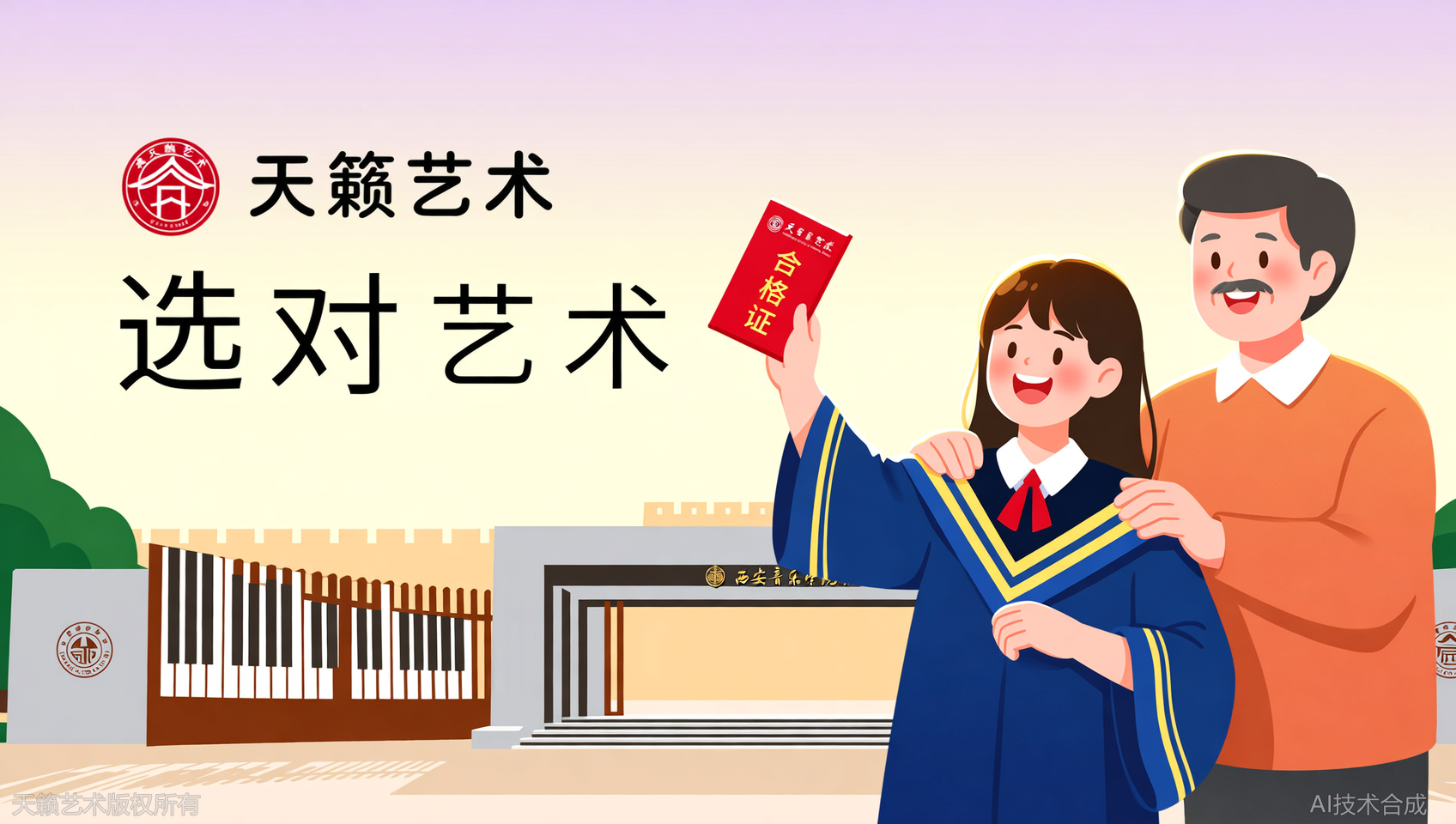 天籁艺术学员收到西音合格证，天籁艺术用实力说话