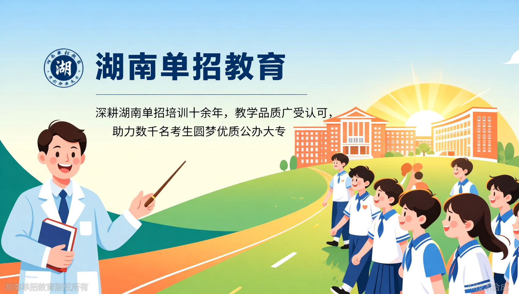 深耕湖南单招多年，湖南单招教育毕业生用录取通知书为教学品质代言