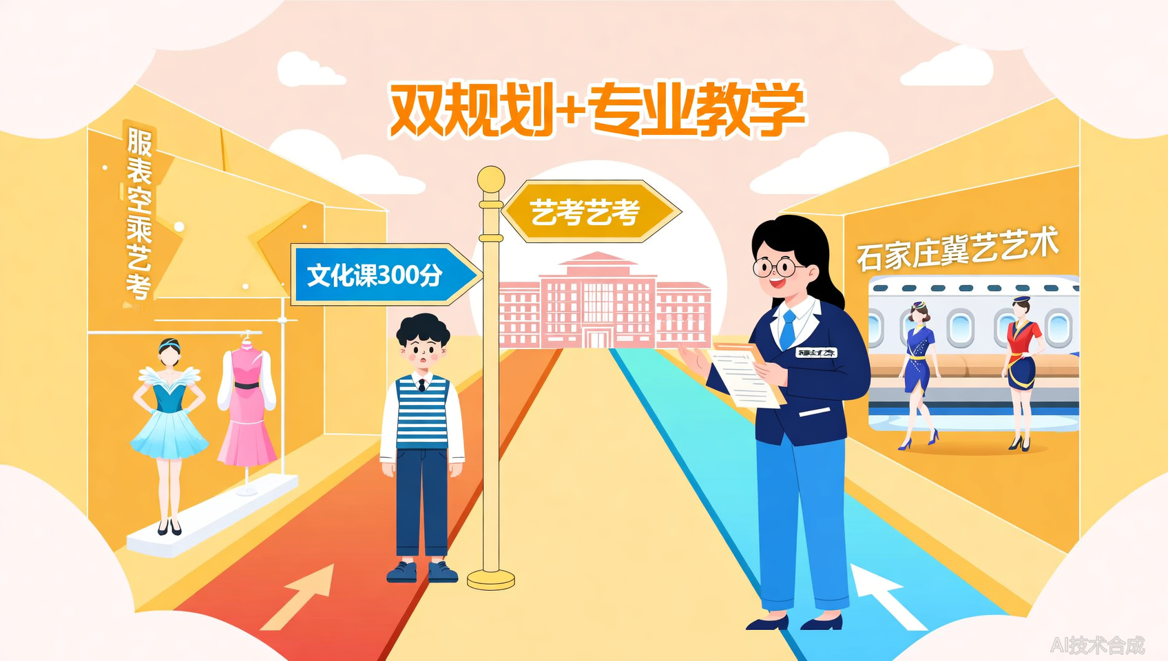 文化课300分想上本科？石家庄冀艺艺考帮你规划服表+空乘双保险