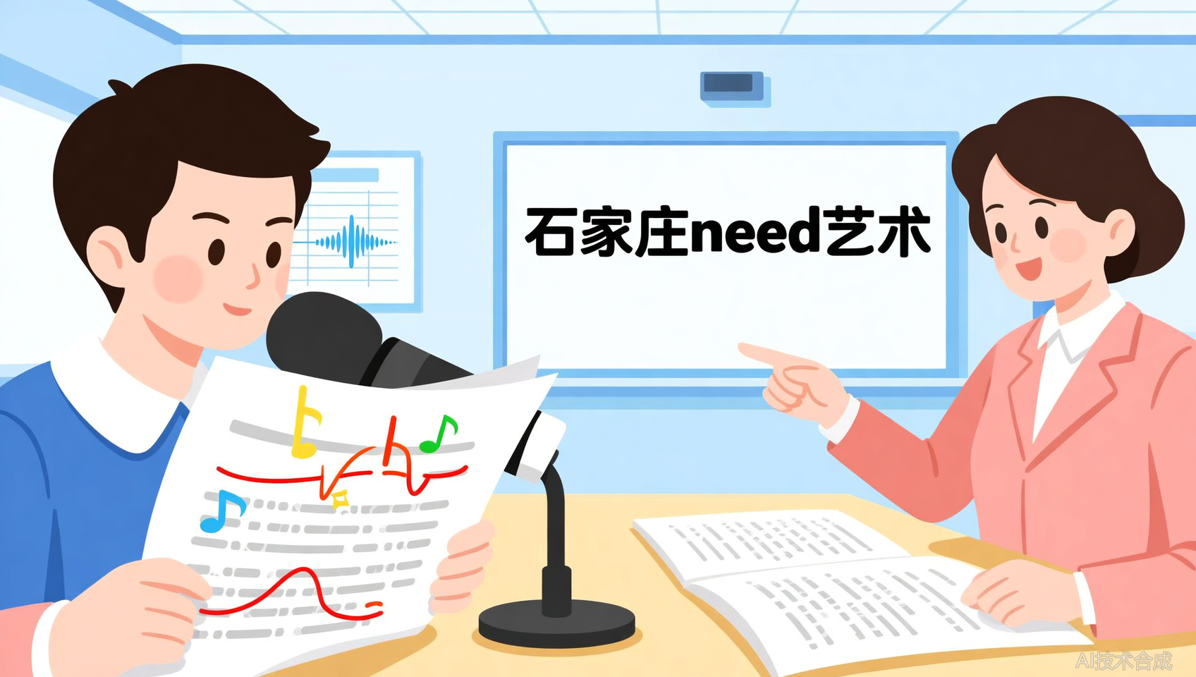 新闻播报重音停连怎么标？石家庄NEED艺术联播片段批改示范