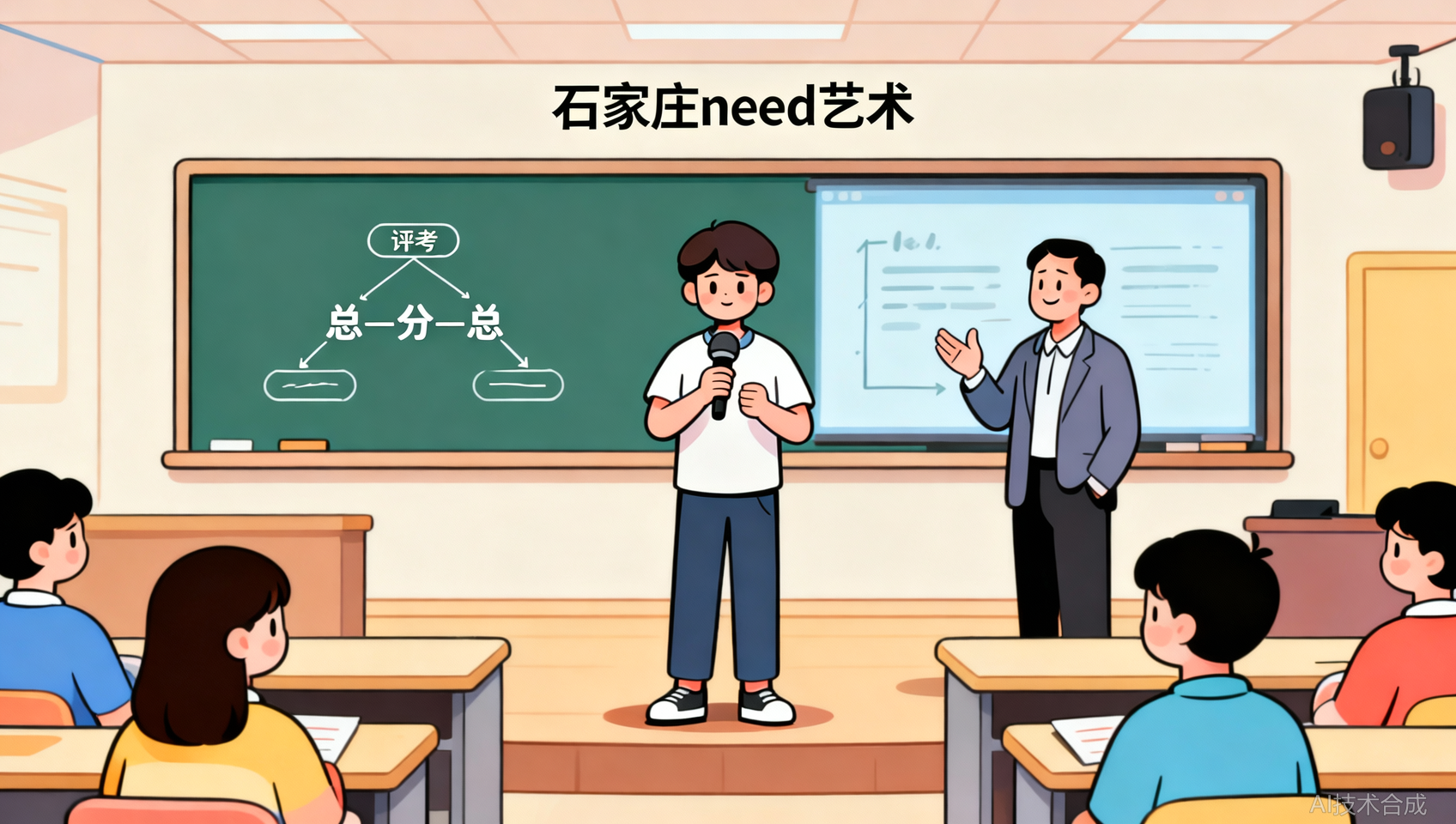 播音话题评述&ldquo;总&mdash;分&mdash;总&rdquo;框架实战：石家庄NEED艺术热点评析库