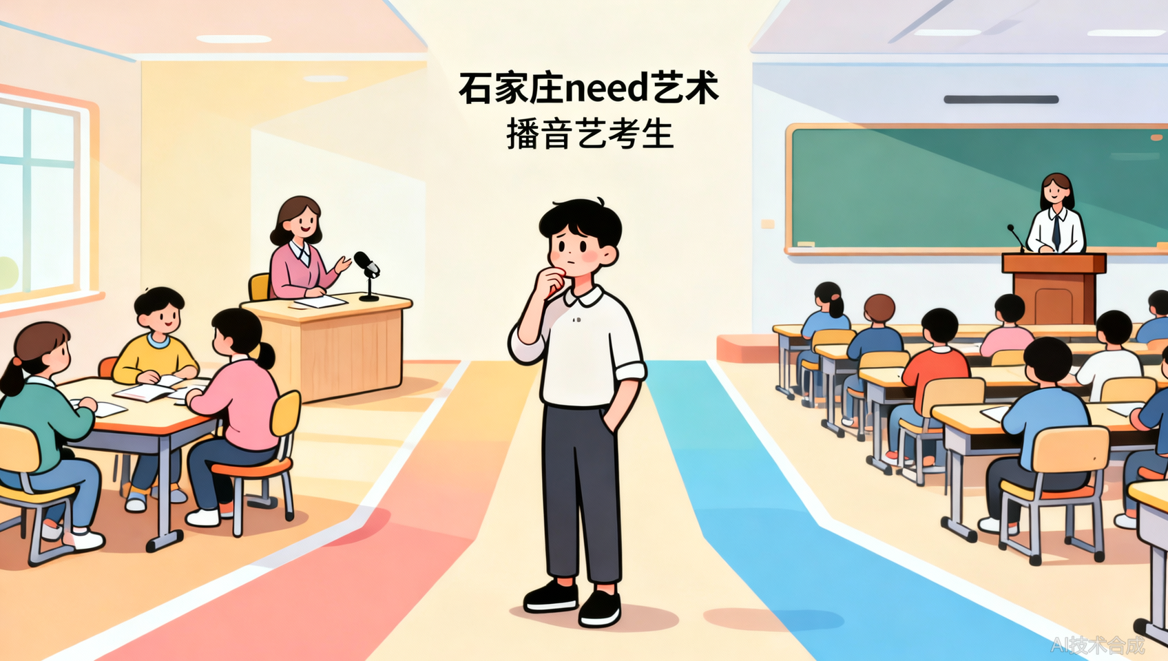 石家庄NEED艺术对比：播音主持大班40人vs小班15人，统考成绩差距有多大？