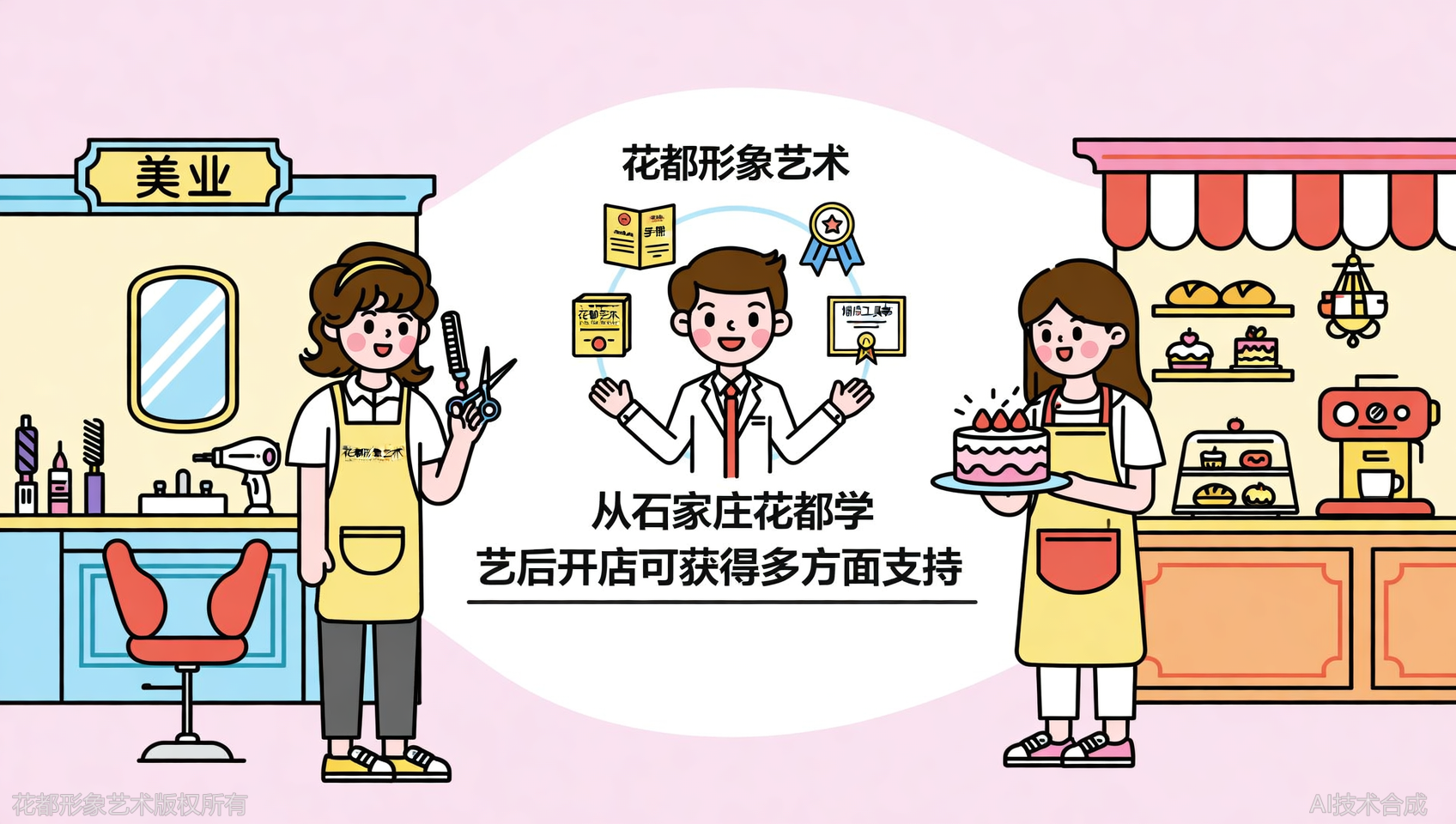 从石家庄花都学校到创业开店，学校给哪些支持？