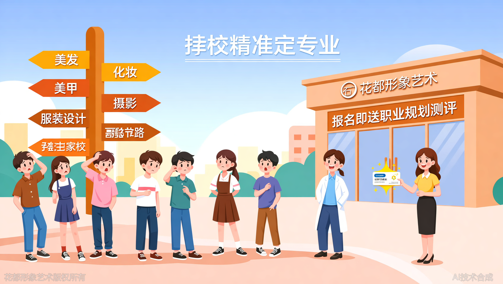 报名即送职业规划测评：石家庄花都学校帮你定位合适专业